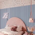 Painel Ripado Laminado Eva Autocolante 10cm Linha Play Azul |